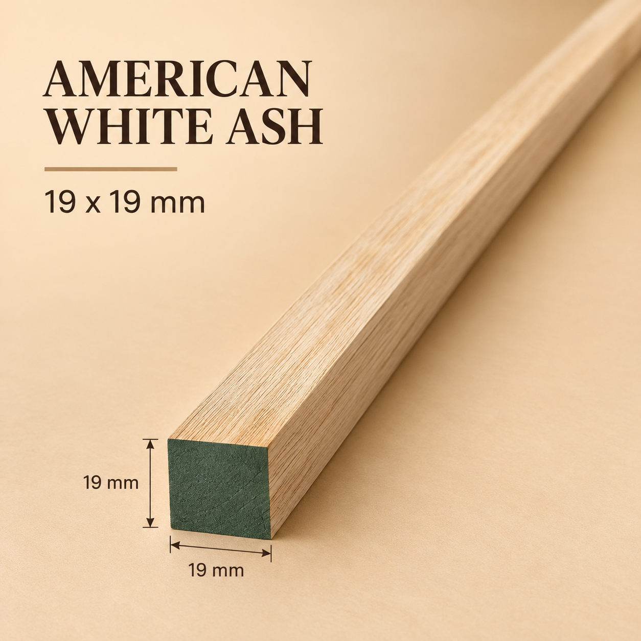 19 x 19 American White Ash